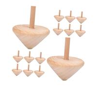 GARIOUANS 15 Trottola Legno da Colorare per Artigianale Legno Sostenibile per Attività Creative Coordinazione e Giochi Gruppo Beige