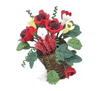 GARIOUANS 1pezzi Mini Decorazioni Flora Miniature Fioriera Rosse Per Ed Per Decorazioni e Incantati