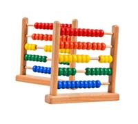 GARIOUANS 2 Pezzi Abaco Legno per Strumento di Calcolo Vintage Legno Massello per Apprendimento Matematico Pre Scolare Pallottoliere Classico per Educazione Aritmetica