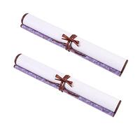 GARIOUANS 2 Pezzi Carta per Pittura e Calligrafia Carta Xuan Vuota con Asticelle in Legno Pergamena Resistente con Assorbimento Ottimale per Arte Murale e Disegni