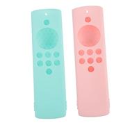 GARIOUANS 2 pezzi Custodia per Telecomando Silicone Compatibile con Fire Tv Stick Antiscivolo Lavabile Protezione Graffi e Urti Colori Morbidi Verde Menta Rosa