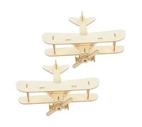 GARIOUANS 2 pezzi Modellino Aereo in Legno da Costruire e Dipingere Gioco Educativo per Kit Manuale Creativo per Sviluppo Motricità Fine e Creatività