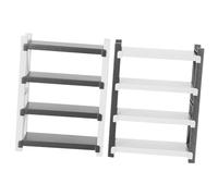 GARIOUANS 2 pezzi Scaffali Miniatura per Casa delle Bambole Mensole in Plastica per Stoccaggio e Esposizione Libreria Piccola per Organizzare e Massimizzare Spazio Giocattoli
