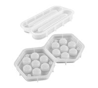 GARIOUANS 2 pezzi Stampi in Silicone Trasparenti per Scatole Dadi Esagonali per Resina Epoxy Contenitori Multiuso per Giochi da Tavolo Personalizzabili con Glitter e Fiori Secchi