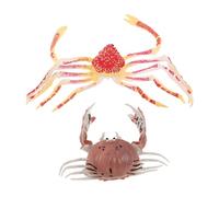 GARIOUANS 2 Pezzi Toy Crab Realistic Ocean Animal Figurines in PVC For Early Education And Sensory Play Safe Plastic Mini Crab Models For Learning And Exploration