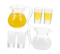 GARIOUANS 2 set Mini Brocche per Succo e Latte Decorativo Accessori Realistici per Casa delle Bambole Colori Vivaci per Scene in Miniatura
