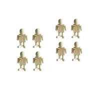 GARIOUANS 2 Set Pupazzi in Legno Da Colorare Per Giocattoli Educativi Diy in Legno Massello Manuale Sicuro E Liscio Per Decorazioni Creative 4 * 2