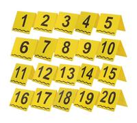 GARIOUANS 20 Pezzi Segnaposto Numerato Giallo in Plastico per Raccolta Prove con Documentazione Dimensioni Precisa per Indagini Forensi e Raccolta Evidenze