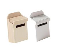 GARIOUANS 2pezzi Mini Mailbox Model Legno Miniature Decorative Post Box Per Case Delle Bambole Accessori Per Giocattoli e Collezionisti Per Miniature e Decorazioni Domestiche