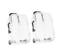 GARIOUANS 2pezzi Mini Suitcase Storage Box Scatole Trasparenti Per Accessori Di Bambole Mini Valigie Per Feste Soluzione Salvaspazio Per Organizzazione e Viaggio