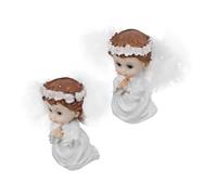 GARIOUANS 2pezzi Statuette Cherubini in Ragazza Piccoli Angeli Decorativi per Tavolo Statuetta in Preghiera Decorazione Commemorativa per Feste