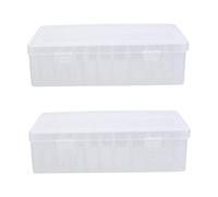 GARIOUANS 2pezzi Strumenti per Cucire Scatole per Strumenti per Cucire Custodia per Fili Scatole di Immagazzinaggio Contenitori di Immagazzinaggio in Plastica Organizzatore di Filo e Aghi