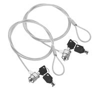 GARIOUANS 2sets Cavi di Sicurezza per Laptop e Tablet con Serratura Chiave Cavo Antifurto in Resistente di Blocco Portatile per Uso Esterno e Interno Compatibile con Dispositivi Digitali
