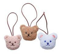 GARIOUANS 3 pezzi Ciondoli Orso Portachiavi Decorativi Multiuso Pendenti Animali Fai da Te per Borse e Gioielli con Orsetti Marrone Cachi e Bianco Accessori Handmade Facili da Collegare