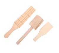 GARIOUANS 3 Pezzi Paddle per Argilla in Legno per Strumenti per Scultura Ceramica con Dentellato di Attrezzi Modellazione Argilla Ergonomici per Progetti Artistici e Lavori Manuali