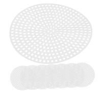 GARIOUANS 30 Pezzi Foglio di Rete Fai da Te Rotondo Bianco 7,7 Cm Rete Plastica Tagliabile Multiuso per Punto Croce Ricamo e creatività Manuale