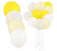 GARIOUANS 30 Pezzi Palloncini Gialli con Glitter e Confetti Kit Archi e Decorazioni per Festa Compleanno Shower Tema Girasole Include di Nastro