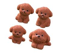 GARIOUANS 4 Micro Paesaggio Cane Decorativo Miniatura Modelli Realistici in Resina per Decorazioni Giardino e Interni Idea Regalo per Amanti Animali e Accessori Casa