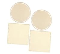 GARIOUANS 4 Pezzi Base in Legno per Fondo Cestino Uncinetto con Pre-trouati Supporto Robusto per Borsa e Cestino Te Superficie Liscia Senza Schegge per Principianti e Amanti del Ricamo