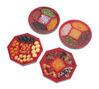 GARIOUANS 4 Pezzi Miniature Dollhouse Food Tray con Realistici Simulacri di Riso e Legumi Decorazioni Artificiale per Casa Bambole Accessori Leggeri e Resistenti per Gioco Educativo e