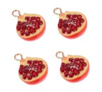 GARIOUANS 4 Pezzi Pendenti Frutta Resinati per Bracciali e Collane Accessori Gioielli Fai da Te con Design Dettagliato Materiale Durevole e Liscio per Comfort e Facilità d