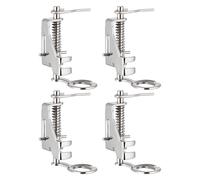 GARIOUANS 4 Pezzi Set 4 Piedini Pressori a Rotella per Macchina da Cucire - Piedino Premistoffa Multifunzione in Ferro Cambio Rapido - Accessori Cucito per Rammendo, Ricamo e Trapuntatura,