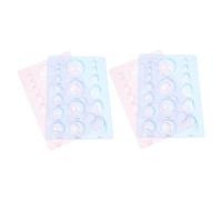 GARIOUANS 4 Pezzi Stampi Mezza per Quilling in Plastica Trasparente Blu e Rosa Strumenti Artigianali per Modellare Carta Durevoli e Facili da Usare per Creazioni Fai da Te