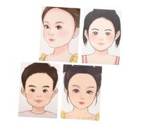 GARIOUANS 4 Pezzi Tavole per Esercitare Pittura Lavabili e Riutilizzabili per Modelli Realistici Volti per Pratica Makeup e attività Creative Casa e Allaperto
