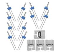 GARIOUANS 4 Set Accessori Macchina da Cucire con Aghi Gemelli e Piedino Orlatore Curvo in Acciaio Inox per Cuciture Doppie Precise e Lavori Artigianali Multilayer