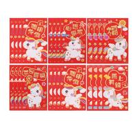 GARIOUANS 48 Pezzi Buste Rosse Cinesi Anno del Cavallo Buste Hong Bao in Carta Spessa per Contanti e Regali per Capodanno Matrimoni e Feste Tradizionali