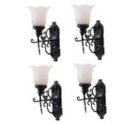 GARIOUANS 4pezzi Mini Lampade Da Parete Per Case Delle Bambole Luci Led Bianche Accessori in Miniatura Per Decorazioni Tavolozza e Ragazzo Ragazza Ragazza Modello Lampada Da Parete Piccola e