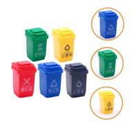 GARIOUANS 5 Mini Bidoni Spazzatura Miniatura per Casa delle Bambole Decorazioni Pratiche e Dettagliate per Tavoli di Sabbia e Scenari in Miniatura