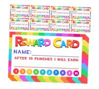 GARIOUANS 50 pezzi Carte Ricompensa per Schede Comportamentali Perforate per Casa Incentivi Educativi Facili Usare per Responsabilità e Motivazione