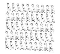 GARIOUANS 50pezzi Charm Pendente Lettera Inglese in Lega Antica Argento Per Collane Bracciali Accessori Fai Da Te