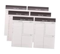 GARIOUANS 6 pezzi Blocco Note Dettagliato per Pianificazione e Programmazione Notebook da Scrivania per Organizzazione Ufficio Agenda Giornaliera e To-do List Formato Compatto Facile da