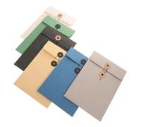 GARIOUANS 6 Pezzi Buste Portadocumenti in Carta con Laccio Tasche Documenti Resistenti all Capacità per Ufficio Scuola e Casa Elegante