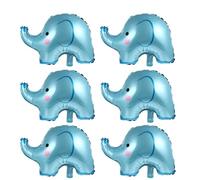 GARIOUANS 6 pezzi Palloncini in Alluminio Blu Decorazioni Festa Riutilizzabili e Resistenti Facili da Gonfiare per Compleanni Shower e Eventi Tema Animali della Giungla