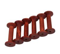 GARIOUANS 6 Rocchetti di Legno per Tessitura Vintage 3,5x7,5 Cm, Porta Filati Compatto per Ricamo e Cucito Domestico, Organizer Bobine in Legno per Avvolgimento Filo Senza Grovigli