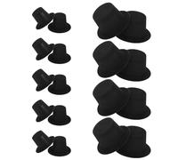 GARIOUANS 60 Mini Art Hats Miniature Formal Small Top Hats For DIY Doll Dress Up Snowman Crafts Micro Scene Accessories