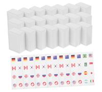 GARIOUANS 65 pezzi Giochi Mahjong con Bandiera Nazionale in Plastica Durevole Tessere Gioco da Tavolo per Adulti Favoriti per Feste con Motivi Bandiere Internazionali Educativo e Resistente