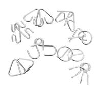 GARIOUANS 8 Rompicapo Antico Intelligenza per Adulti e Puzzle Sblocca in Metallo Durevole e Sicuro per Allenamento Cognitivo e Divertimento