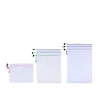 GARIOUANS 9 Pezzi Sacchetti Rete Riutilizzabili per Frutta e Ortaggi con Coulisse Borsa Traspirante in Tessuto Rete Leggera per Conservazione e Trasporto Multiuso per Casa Spiaggia e Viaggi