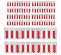 GARIOUANS Adesivi Sigillanti a Freccia Trasparenti 60X25Mm Set 100 Pezzi Etichette Autoadesive per Chiusura Sacchi Spazzatura e Pellicole Protettive Visibilità Migliorata e Adesione