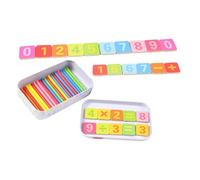 GARIOUANS Bastoncini Matematici Educativi in Legno Colorati Blocchi Numerici Lisci per Apprendimento Aritmetico e Coordinazione Occhio-mano Gioco Didattico