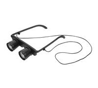 GARIOUANS Binocolo da Pesca Stile Occhiali Ingrandimento 3x, Resistenti alla Nebbia, in Plastica Nera Lente Telescopica da 28mm per Visite Turistiche e Attività All'aperto