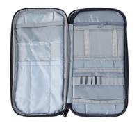 GARIOUANS Borsa Porta Lavori Maglia in Oxford Blu Scuro Organizer Compatto per Uncinetti e Accessori da Lavoro Maglia Leggera e Portatile per Appassionati e Principianti