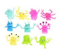 GARIOUANS Burattini da Dito Creatura Tpr 10 Pezzi, Marionette da Dito Resistenti e Leggere per Gioco di Ruolo e Storie della Buonanotte