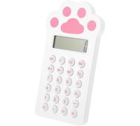 GARIOUANS Calcolatrice Solare Piccola Portatile Colori Candy Calcolatrice per Studenti e Ufficio Funzioni Base di Addizione e Divisione Design Cartoon Zampa di Gatto Leggera e Facile da