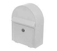 GARIOUANS Cassetta Postale da Parete in Latta Vintage Bianca, Piccola Cassetta Postale Montata a Parete con Chiave, Resistente alle Intemperie, Design Sottile per Ingresso, Uso Esterno