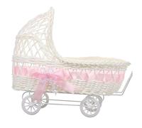 GARIOUANS Cestino Intrecciato a Forma di Carrello per Shower Portaoggetti per Dolci Bomboniere e Fiori Decorazione per Feste e Confezioni Regalo